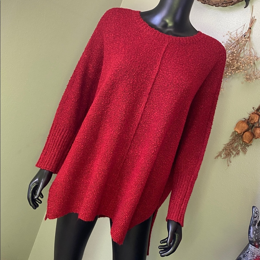 Wonderly Rich Burgundy Red Crew Neck Super Soft Lounge Sweater